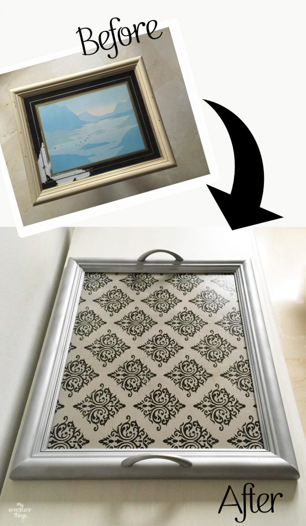 How To Repurpose A Picture Frame Into A Tray • My Sweet Things