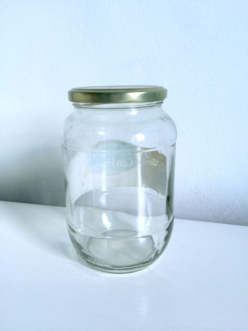 Treat jar for our doggie   |   Plain Glass Jar   |   Via www.sweethings.net