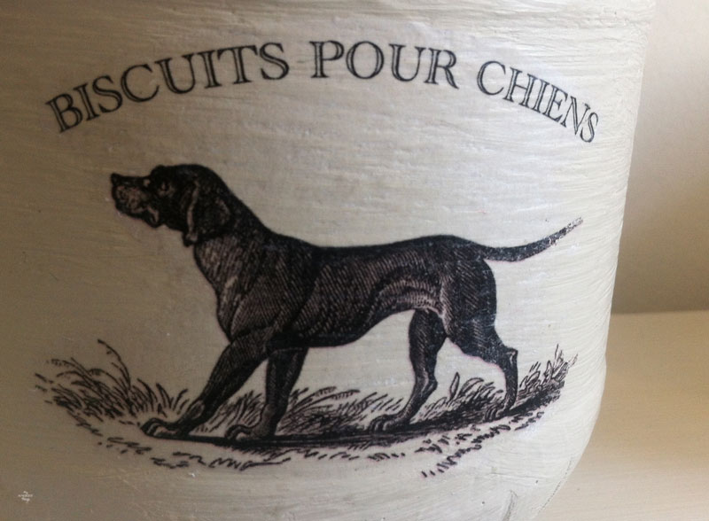 Treat jar for our doggie   |   Vintage Dog Image   |   Via www.sweethings.net