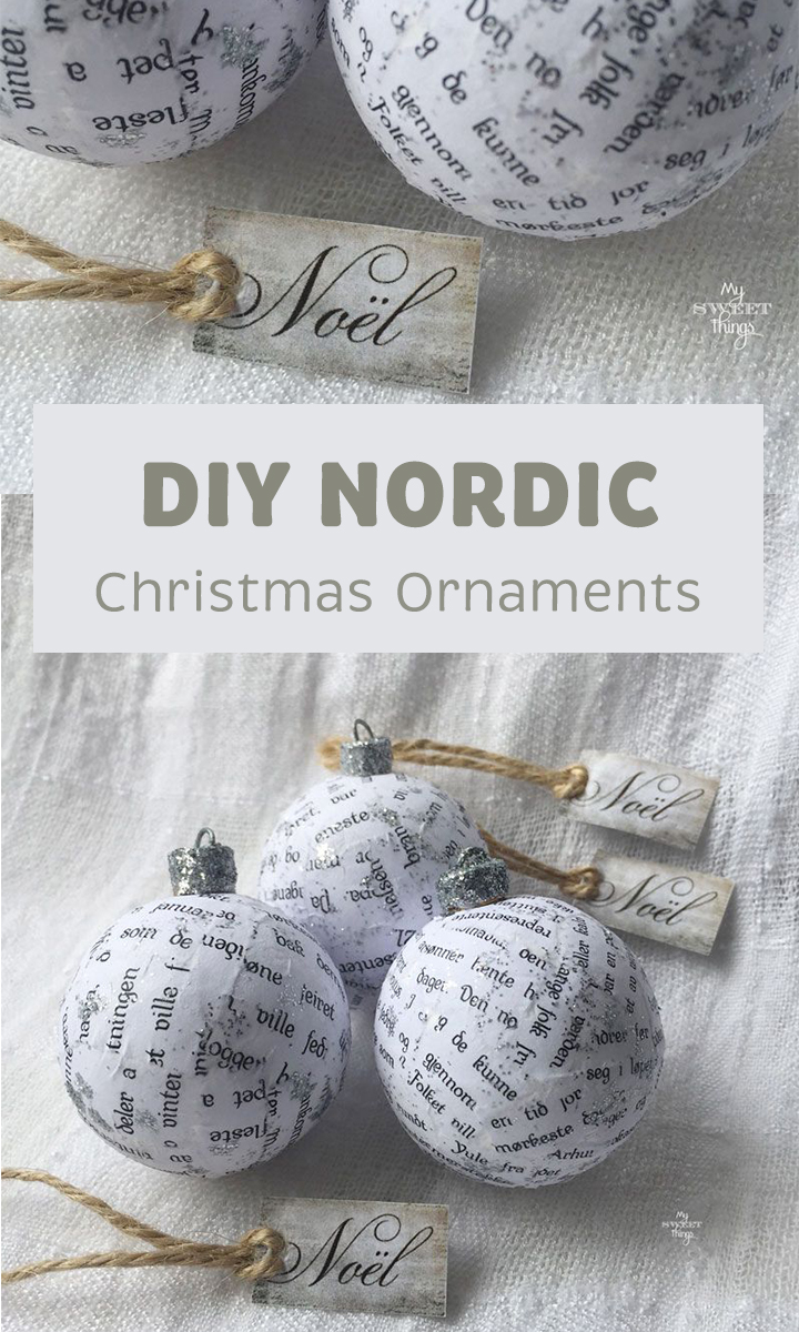 Nordic Ball Ornament · Vintage & Scandi Christmas Tree Ornaments · Via www.sweethings.net 