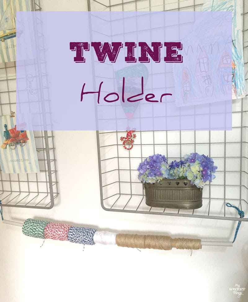 How to make a twine holder out of a plastic tube for your craft room