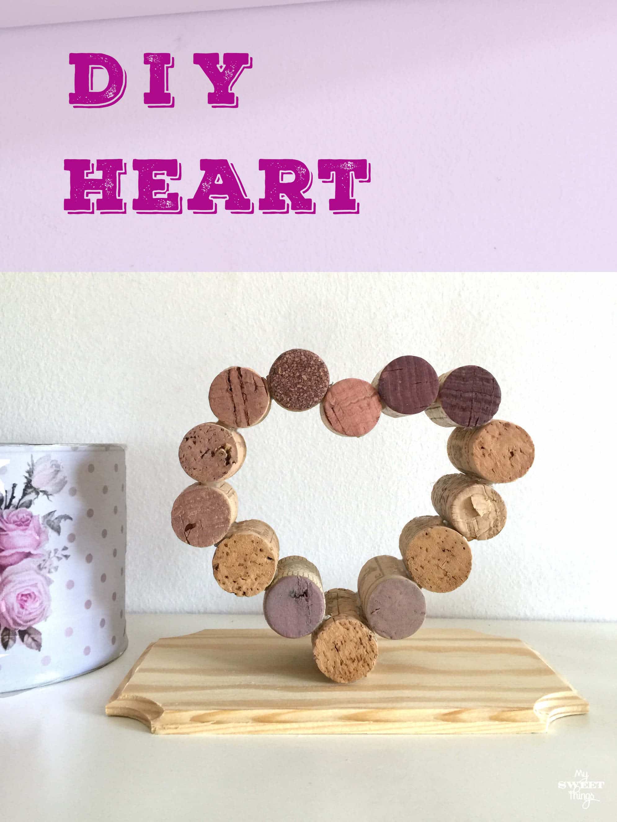 How to make a heart out of wine corks
