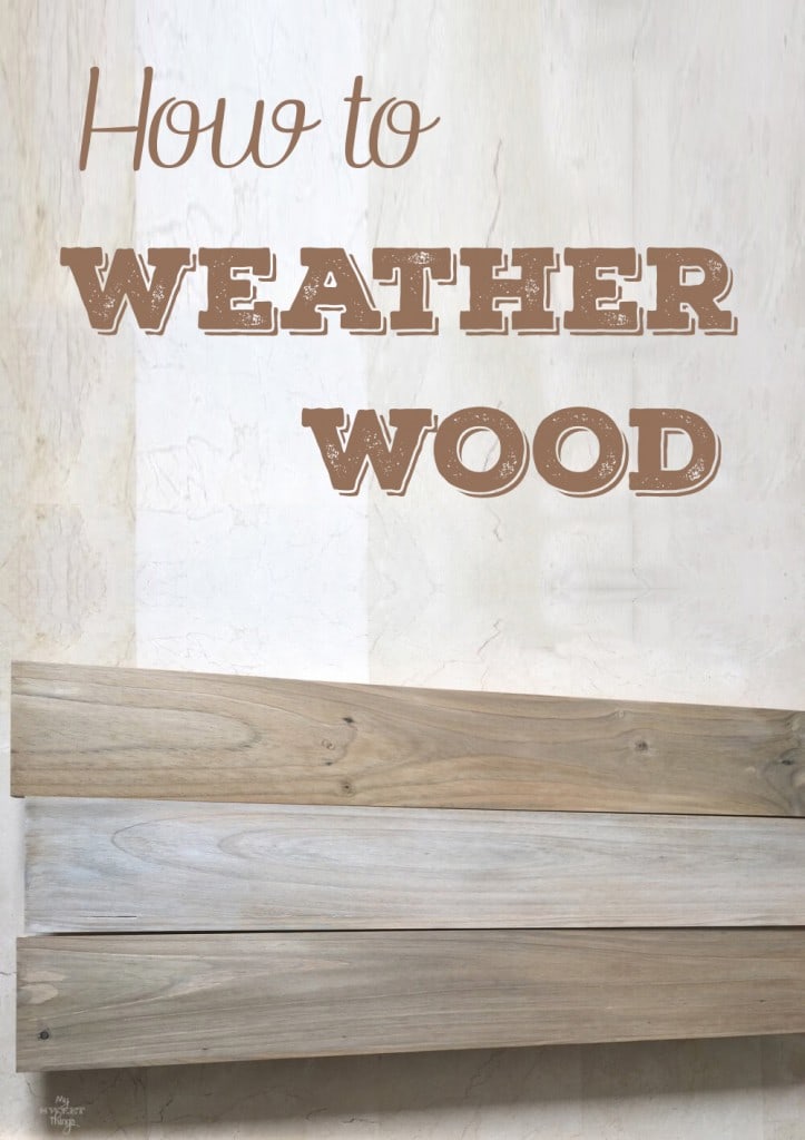 If you wonder how to weather wood yourself the easy way you can't miss this post. Take some paint, a container and a rag and enjoy the process.
