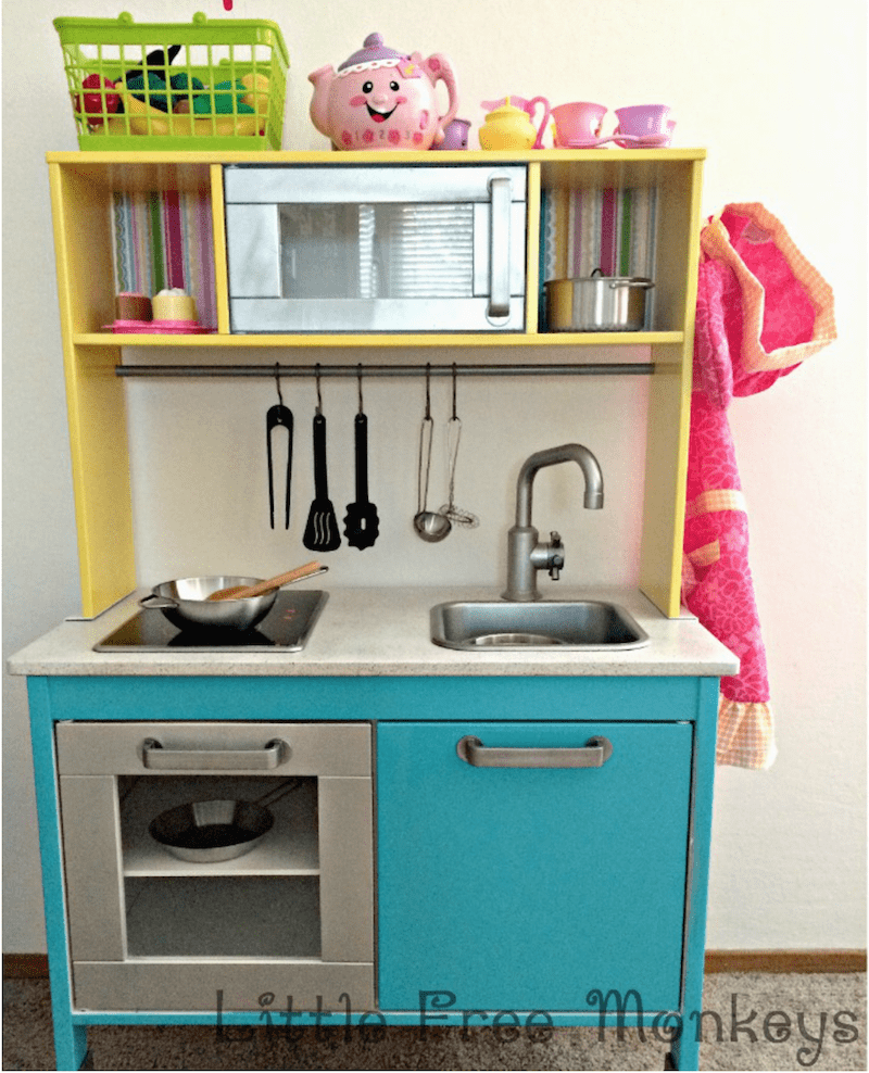 Play Kitchen Makeover - Katrin's Feature at Sweet Inspiration Link Party