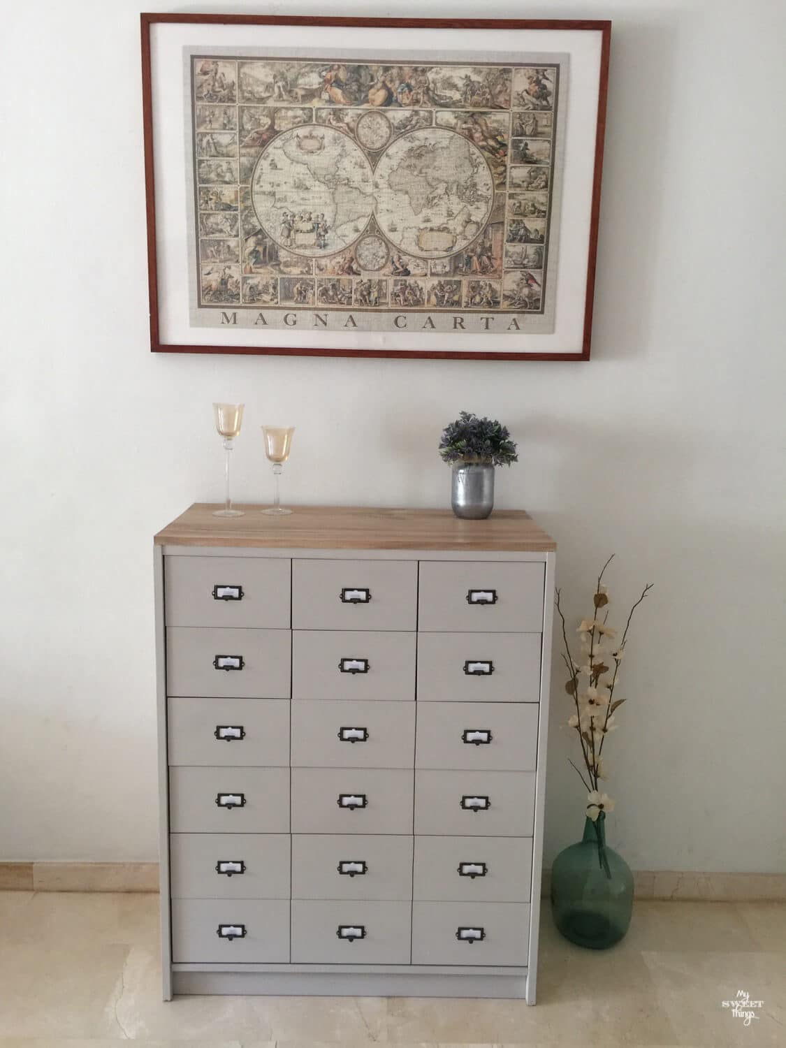 How to turn an old dresser into a faux card catalog the easy and cheap way