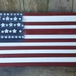 Scrap wood repurposed into american flag
