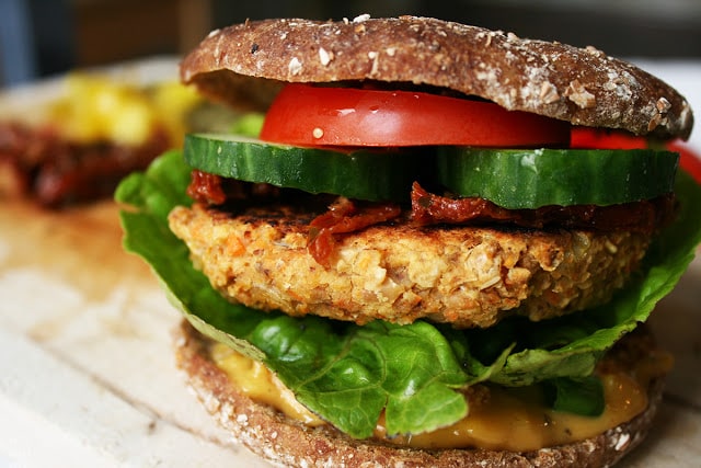 white bean burger - vegan and gluten free burger