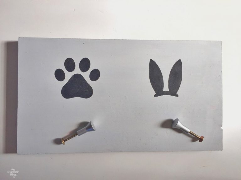 DIY Dog and Bunny Leash Holder • My Sweet Things