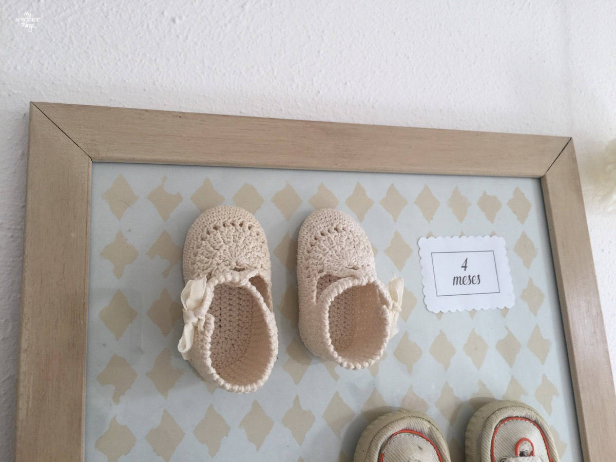 Upcycling baby shoes as a Valentine's Day gift. An easy DIY that can be used as decor too · Via www.sweethings.net