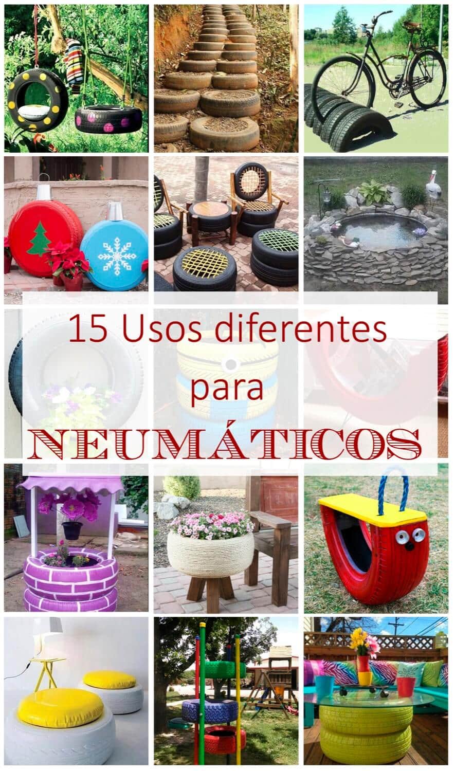 15 usos diferentes para neumaticos  · Ideas sencillas para reciclar neumáticos viejos  · Via www.sweethings.net