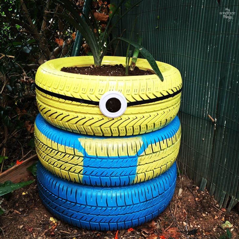 Minion Planter · 15 Different Uses For Tires · Some easy ideas to recycle old tires · Via www.sweethings.net