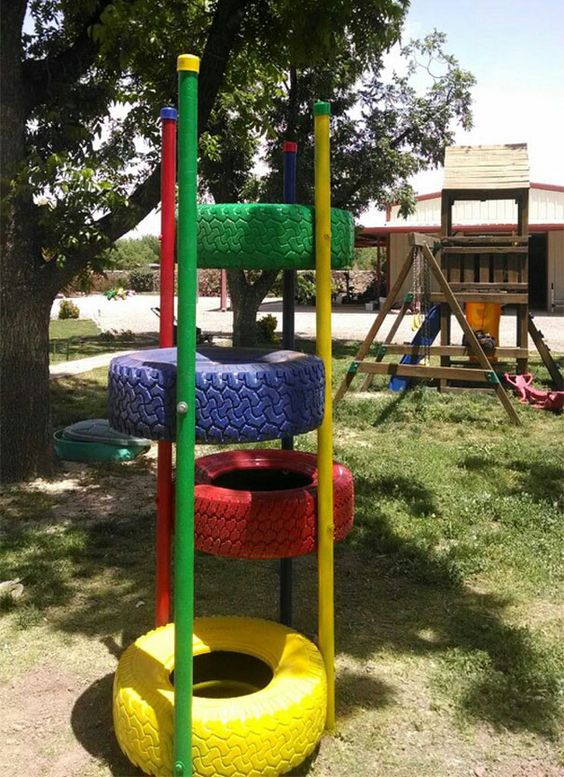 Playground · 15 Different Uses For Tires · Some easy ideas to recycle old tires · Via www.sweethings.net