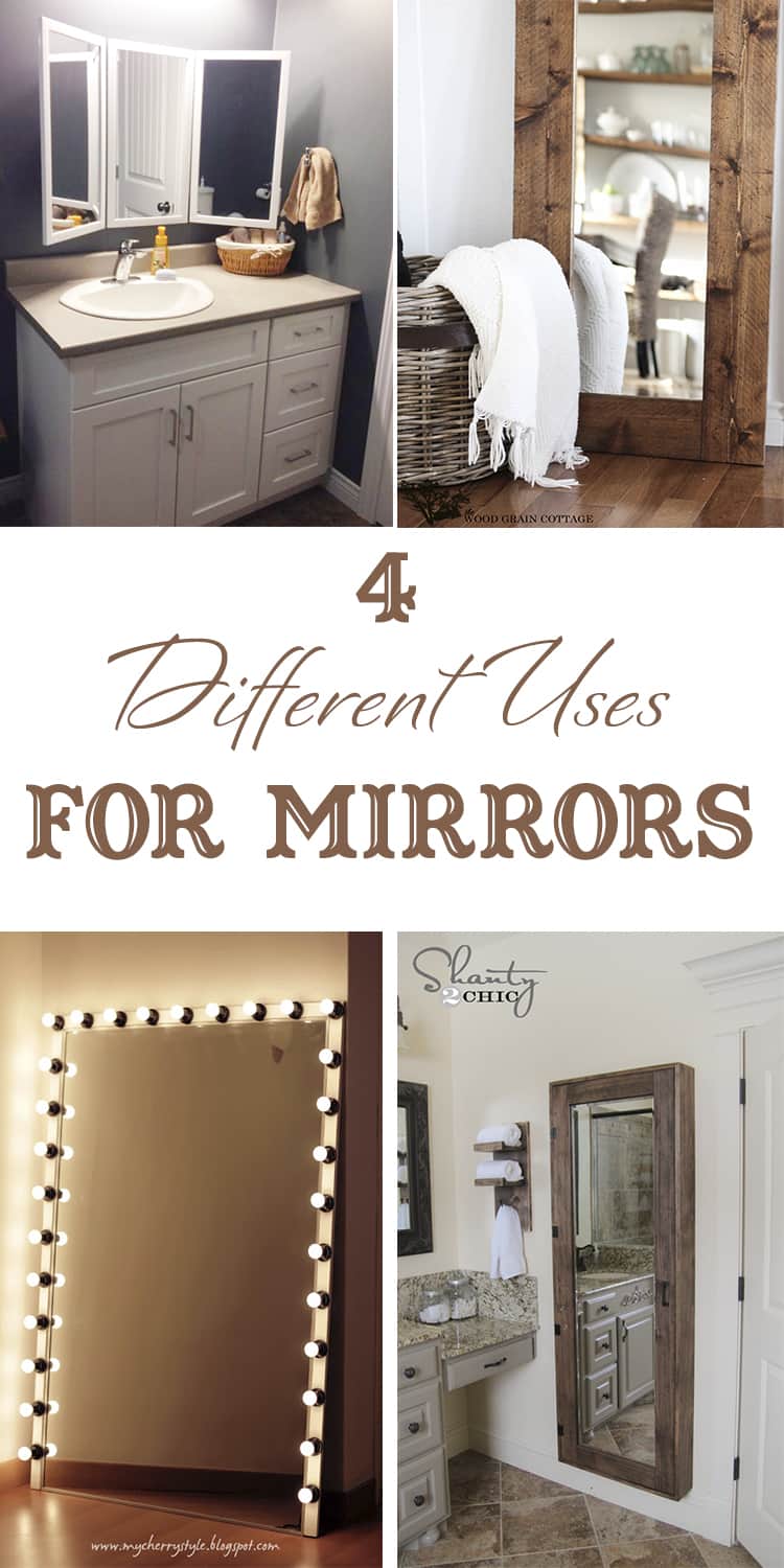 4 different uses for mirrors · Via www.sweethings.net
