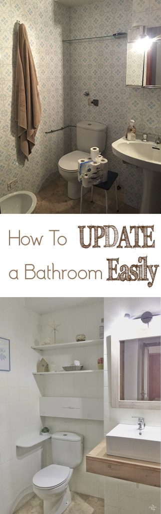 How to update an outdated bathroom easily · Via www.sweethings.net