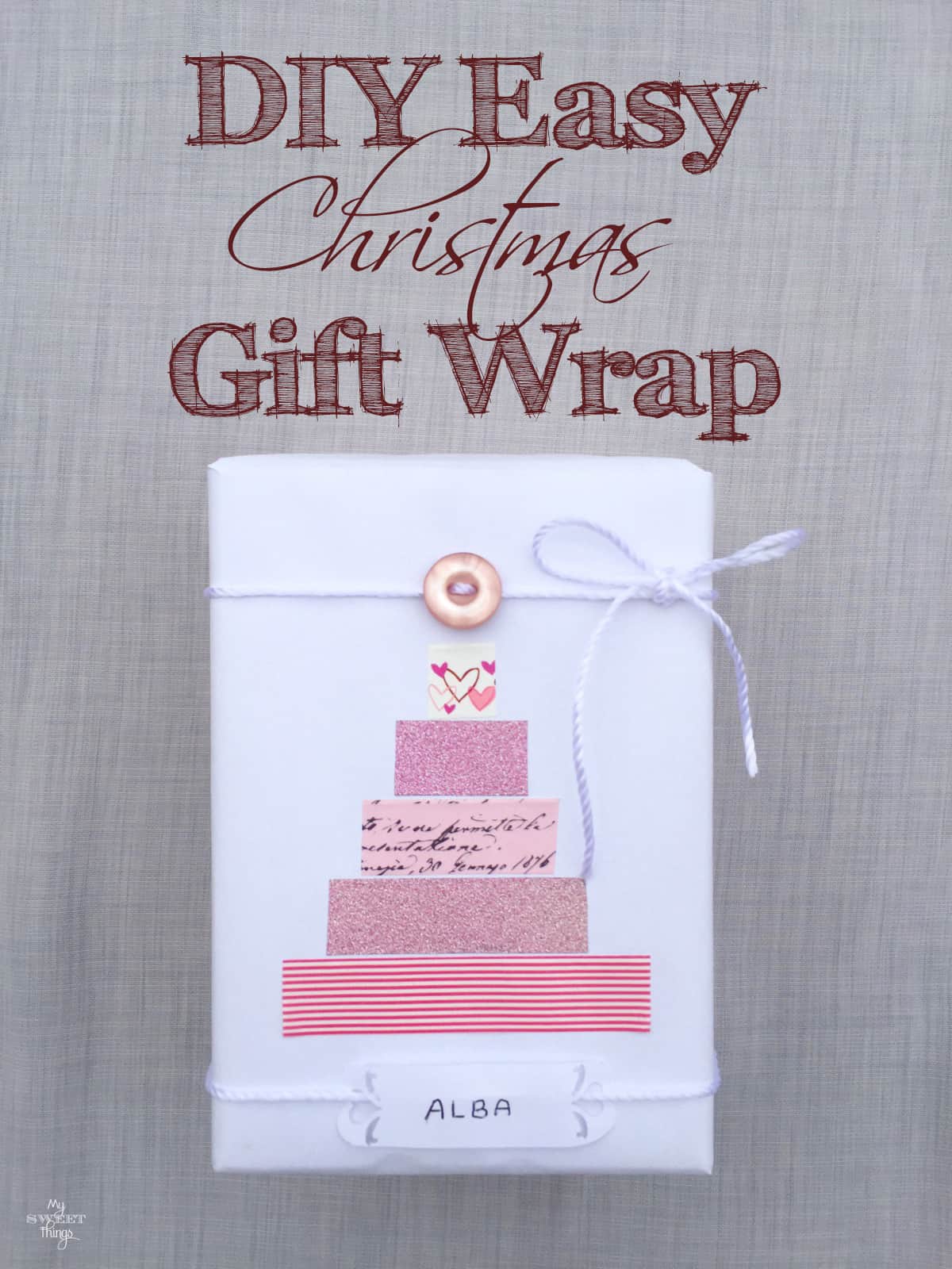 DIY Easy Christmas Gift Wrap for Kids · Via www.sweethings.net