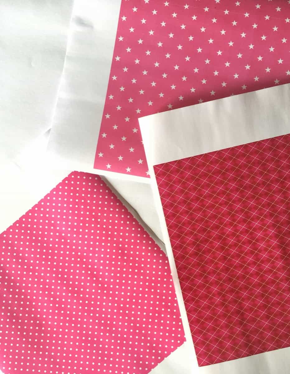 Handmade Valentine Gift - How to Make a Paper Heart Pouch - Pink papers via www.sweethings.net