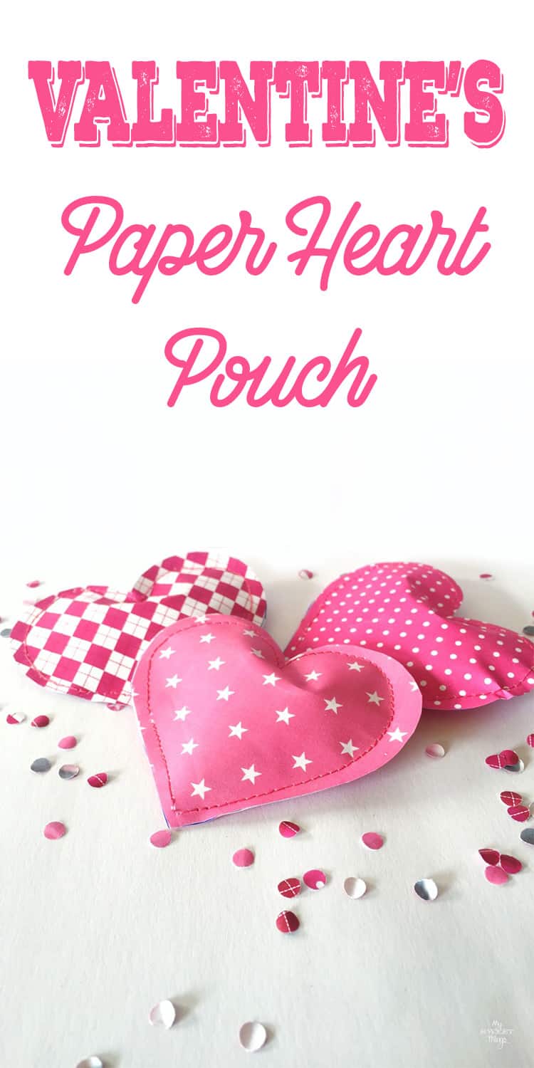 Handmade Valentine Gift - How to Make a Paper Heart Pouch via www.sweethings.net