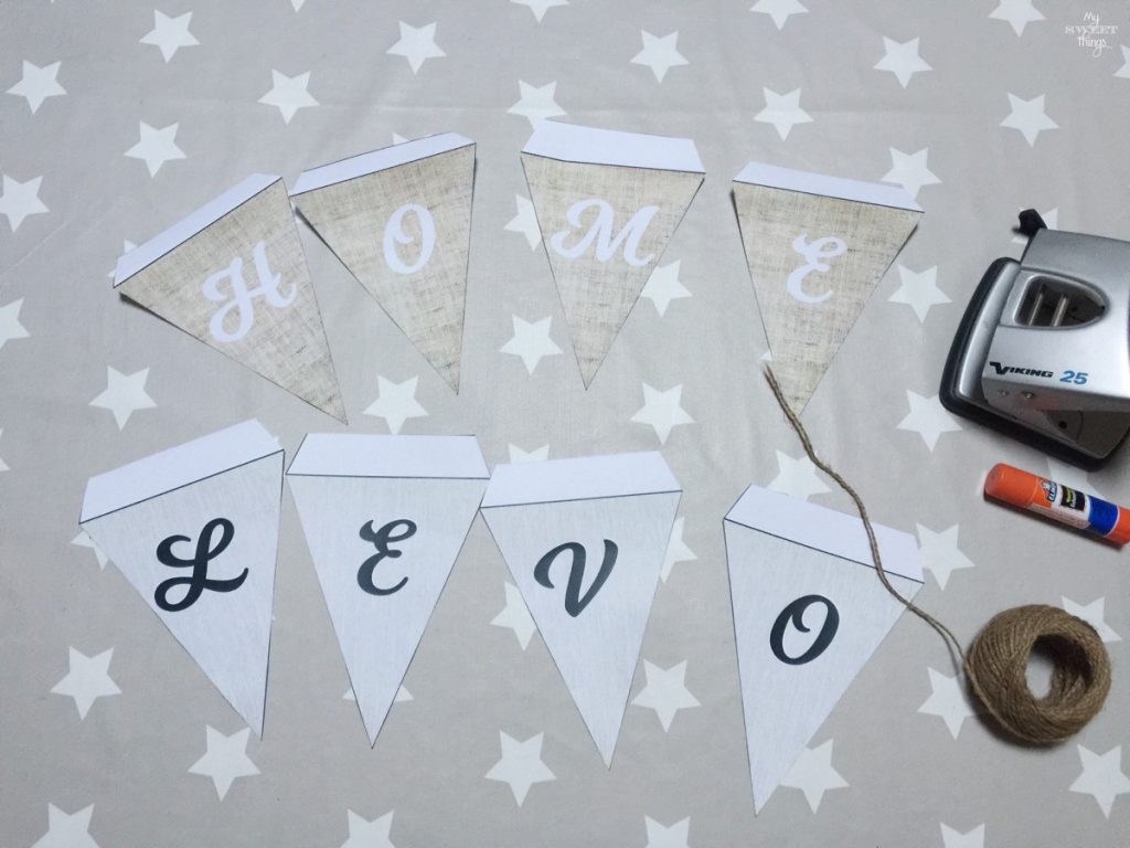 Home Decor On a Budget Paper Pennant Banner Garland • My Sweet Things