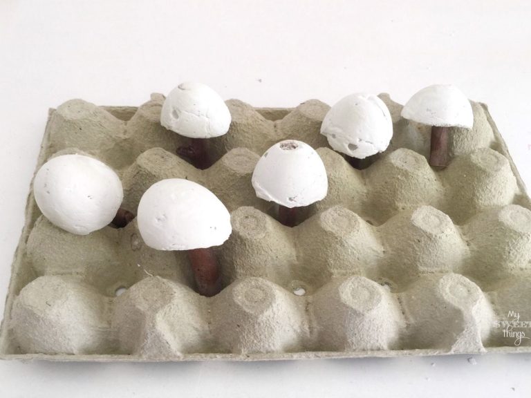 DIY Cement Mushrooms • My Sweet Things