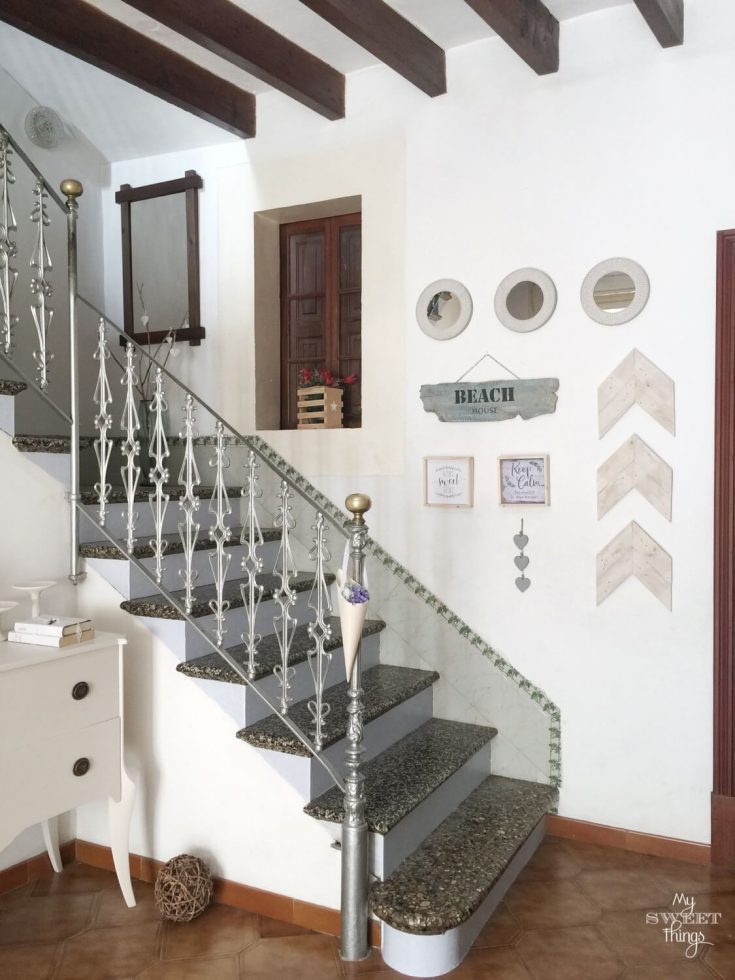DIY Staircase Makeover Under $10 Rental Friendly • My Sweet Things