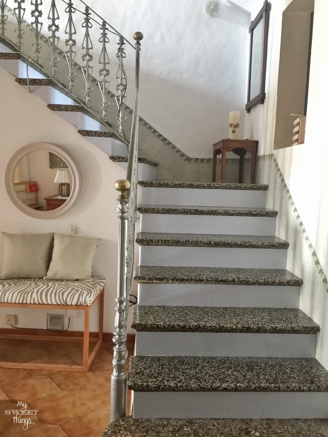 DIY Staircase Makeover Under $10 Rental Friendly • My Sweet Things