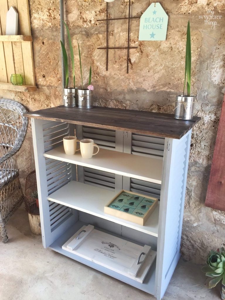 Outdoor Bar Made Out of Shutters • My Sweet Things