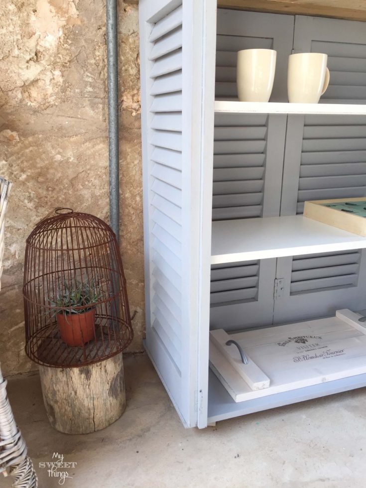 Outdoor Bar Made Out of Shutters • My Sweet Things