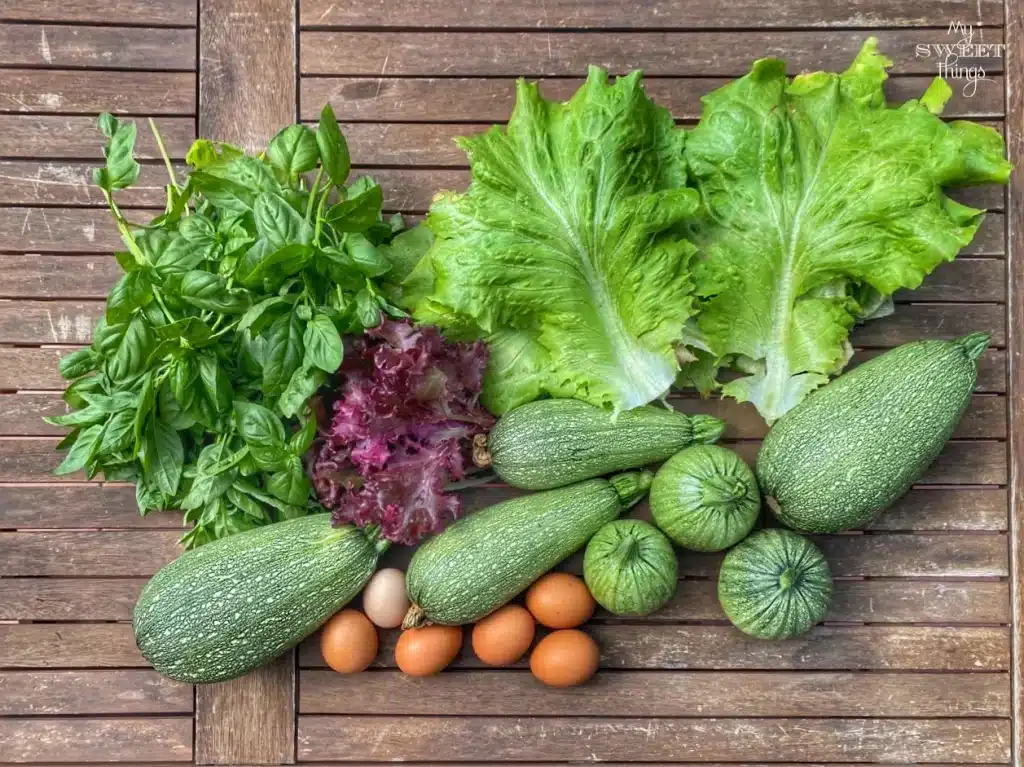 Fresh greens and vegetables